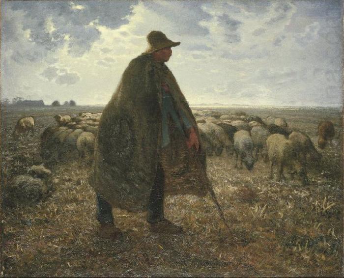 jean-francois millet Shepherd Tending His Flock china oil painting image
